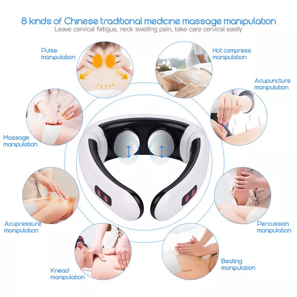 Electric Tens Unit Pulse Neck Massager Magnetic Pulse Therapy Vertebra Relax Electric Tens Unit Pulse Neck Massager Magnetic Pulse Therapy Vertebra Relax